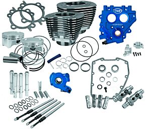 S&S Cycle S&S Cycle 99-06 BT 100in Power Package - Wrinkle Black - 330-0664