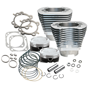 S&S Cycle S&S Cycle 99-06 BT 4-1/8in Bore Cylinder & Piston Kit - Silver - 910-0215