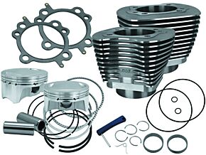 S&S Cycle S&S Cycle 99-06 BT 4in Bore 4in Stroke Cylinder Kit - Wrinkle Black w/ Highlight - 910-0646