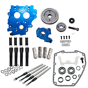S&S Cycle S&S Cycle 99-06 BT Gear Drive Cam Chest Kit w/o Cam - Black Pushrod Tubes - 310-1266