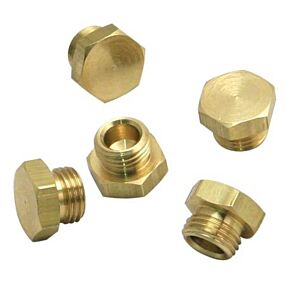 S&S Cycle S&S Cycle Bowl Plug Threaded Brass - 5 Pack - 11-2092