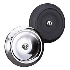 S&S Cycle S&S Cycle Dished Bobber Air Cleaner Cover w/ Machined Highlights - Black - 170-0123