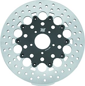TwinPower TwinPower Twin Power 08-13 FLH FLT 08-16 FLHR 06-17 Dyna Front 11.8 Floating Rotor With Holes Black - 666821