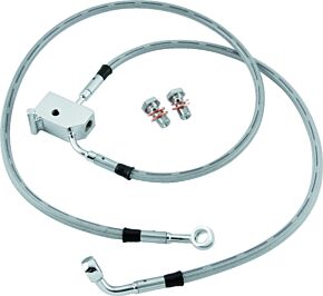 TwinPower TwinPower Twin Power 08-13 FLHR FLHT FLT Non ABS Models Stainless Steel Dot Brake Line Kit Rear Stock Length - 035894