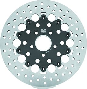 TwinPower TwinPower Twin Power 84-17 Big Twin Exc 08-17 FLH FLT Rear 11.5 Floating Rotor Black Hole - 666839