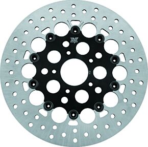 TwinPower TwinPower Twin Power 84-17 Big Twin Exc 11.8 and Lug Mount 84-13 XL Front 11.5 Floating Rotor W/Holes Black - 666833