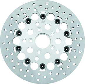 TwinPower TwinPower Twin Power 84-17 Big Twin Exc 11.8 and Lug Mount 84-13 XL Front 11.5 Floating Rotor W/Holes Silver - 666835