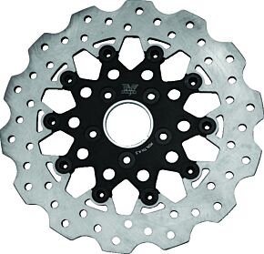 TwinPower TwinPower Twin Power 84-17 BT Exc 11.8 and Lug Mount 84-13 XL Front 11.5 Scalloped Floating Rotor Black Mesh - 666848