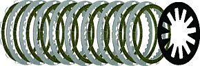 TwinPower TwinPower Twin Power 98-17 Big Twin Exc CVO S.E. and M8 Clutch Kit Extra Plate W/ Heavy Spring - 482038