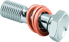 TwinPower TwinPower Twin Power Stainless Brake Fitting 3/8-24 Double Banjo Bolt - 035974