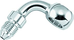 TwinPower TwinPower Twin Power Stainless Brake Fitting 3/8 Inch X AN3 90 Degree Banjo Adaptor - 035959