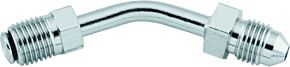 TwinPower TwinPower Twin Power Stainless Brake Fitting Male 3/8-24 Inverted Flare to AN-3 Male 45 Degree Adaptor Tube - 035965