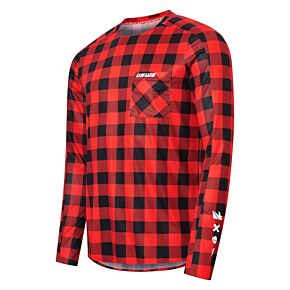 USWE USWE Flannel Long Sleeve Lightweight Off-Road Jersey Flame Red - 2XL - 80951061400108