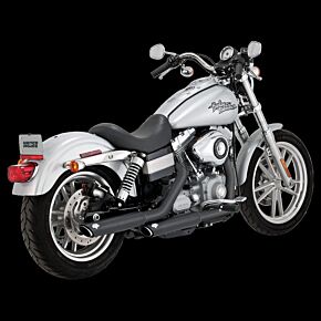 VANCE AND HINES Vance and Hines Vance & Hines HD Dyna 91-17 3In Slip-Ons Black PCX Slip-On Exhaust - 46337
