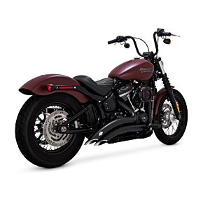 VANCE AND HINES Vance and Hines Vance & Hines HD Softail 18-22 St Bob Big Radius 2-2 Black PCX Full System Exhaust - 46377