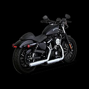 VANCE AND HINES Vance and Hines Vance & Hines HD Sportster 14-22 Twin Slash 3In PCX Slip-On Exhaust - 16361