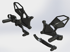 Vortex Racing Vortex Racing 06-23 Yamaha YZF-R6 Rear Set- Black - RS634K