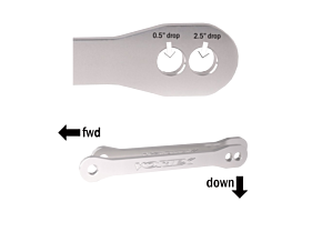 Vortex Racing Vortex Racing 07-12 Kawasaki ZX600 Ninja ZX-6R,13-24 ZX636 ZX-6R Lowering Link Kit- Silver - LL479