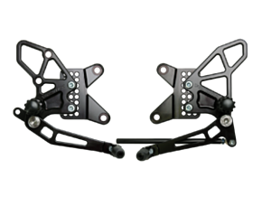 Vortex Racing Vortex Racing 09-12 Kawasaki ZX600 Ninja ZX-6R Adjustable Rearsets- Black - RS415K