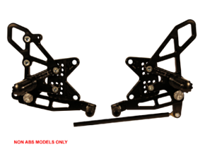 Vortex Racing Vortex Racing 11-15 Kawasaki ZX-10R Ninja ZX1000 Rear Set- Black - RS411K