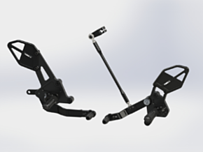 Vortex Racing Vortex Racing 15-17 Yamaha FZ-07,18-24 Yamaha MT-07 Rear Set- Black - RS651K
