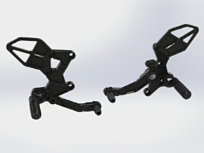 Vortex Racing Vortex Racing 18-24 Kawasaki EX400 Ninja 400 R Rear Set- Black - RS433K