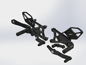 Vortex Racing Vortex Racing Rearsets Replacement Rear Set- Black - RS671K