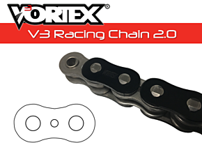Vortex Racing Vortex Racing V3 2.0 Chain 525SX3-114- Black - 525SX3-114
