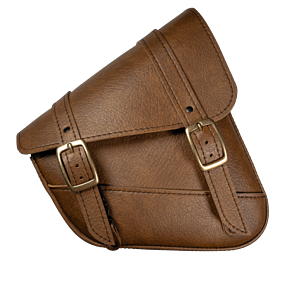 WILLIE & MAX Willie & Max HD Sportsters, Custom Hard Tails Brass Monkey Swingarm Bag Dual Shock - Warm Brown - 59773-08