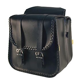 WILLIE & MAX Willie & Max Universal Braided Straight Saddlebags (10.5 in L x 11.5 in W x 4 in H) - Black - 58230-20