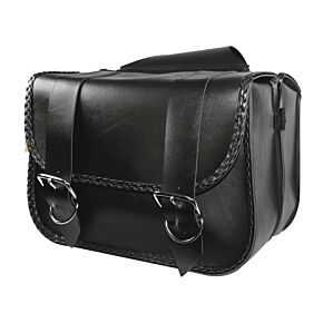 WILLIE & MAX Willie & Max Universal Braided Straight Saddlebags (14.5 in L x 12 in W x 5.5 in H) - Black - 58330-20