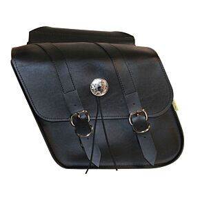 WILLIE & MAX Willie & Max Universal Deluxe Compact Slant Saddlebags (12 in L x 9.5 in W x 5.5 in H) - Black - 58707-00
