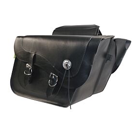 WILLIE & MAX Willie & Max Universal Deluxe Large Slant Saddlebags (16 in L x 11 in W x 6.5 in H) - Black - 58718-00