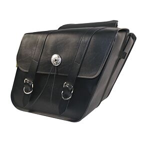 WILLIE & MAX Willie & Max Universal Deluxe Standard Slant Saddlebags (14 in L x 12 W x 5.5 H) - Black - 58700-00