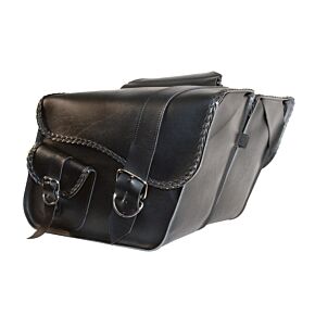 WILLIE & MAX Willie & Max Universal Ranger Braided Large Slant Saddlebags (16 in L x 11 in W x 6.5 in H) - Black - 58750-20