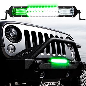 XKGLOW XKGLOW XK Glow 2-in-1 LED Light Bar w/ White and Hunting Green Flood and Spot Work Light 30In - XK063030