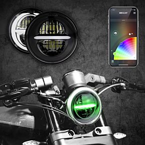 XKGLOW XKGLOW XK Glow Black Bezel 5.75in XKchrome LED headlight - XK-5IN-KIT-B