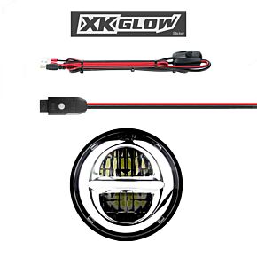 XKGLOW XKGLOW XK Glow Chrome Bezel 5.75in XKchrome LED headlight - XK-5IN-KIT-W
