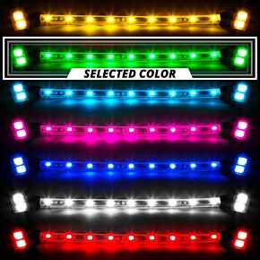 XKGLOW XKGLOW XK Glow Chrome - Motorcycle Highway Bar Switchback Driving Lights DRL Turnsignal - XK034014-W