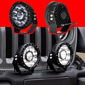XKGLOW XKGLOW XK Glow Combo Beam Offroad Round Work Light Kit 2pc 7in 44W - XK066007