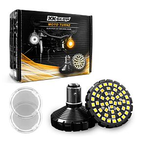 XKGLOW XKGLOW XK Glow Motorcycle Front LED Turn Signal Kit - Bullet Style Clear Lenses - XK1157B-WA-C