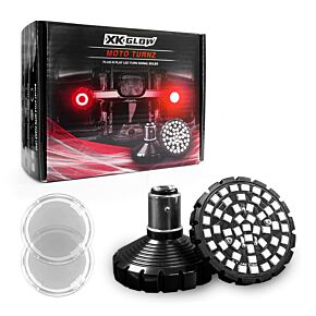 XKGLOW XKGLOW XK Glow Motorcycle Rear LED Turn Signal Kit - Bullet Style Clear Lenses - XK1157B-RR-C