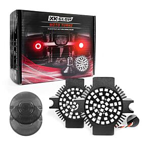 XKGLOW XKGLOW XK Glow Motorcycle Rear LED Turn Signal Kit - Flat Style Smoked Lenses - XK1157F-RR-S
