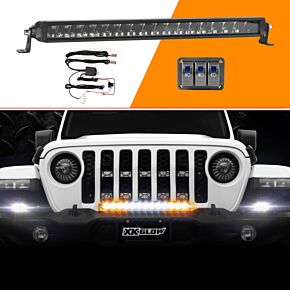 XKGLOW XKGLOW XK Glow Razor Light Bar Fog + Strobe + High Beam Driving Kit 20in - XK064020-DFS-KIT