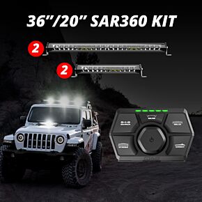 XKGLOW XKGLOW XK Glow SAR360 Light Bar Kit Emergency Search and Rescue Light System (2)36In (2)20In - XK-SAR360-2211