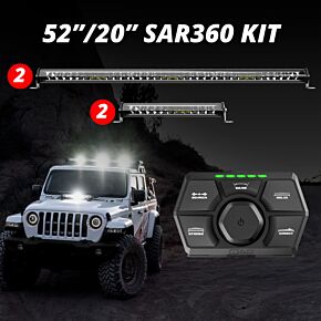 XKGLOW XKGLOW XK Glow SAR360 Light Bar Kit Emergency Search and Rescue Light System (2)52In (2)20In - XK-SAR360-3311