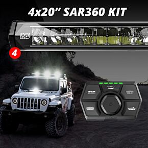 XKGLOW XKGLOW XK Glow SAR360 Light Bar Kit Emergency Search and Rescue Light System (4) 20In - XK-SAR360-1111