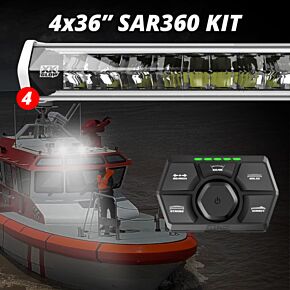 XKGLOW XKGLOW XK Glow SAR360 Light Bar Kit Emergency Search and Rescue Light System White (4) 36In - XK-SAR360-2222W