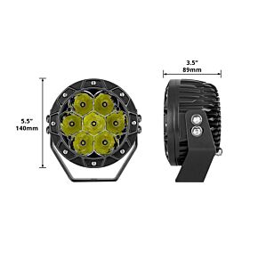 XKGLOW XKGLOW XK Glow Spot Beam Cube Offroad Round Work Light Kit 1pc 5in - XK067005