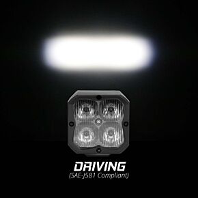 XKGLOW XKGLOW XK Glow XKchrome 20w LED Cube Light w/ RGB Accent Light - Driving Beam - XK065001-D